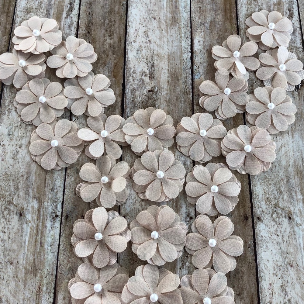 Chiffon hand made flowers